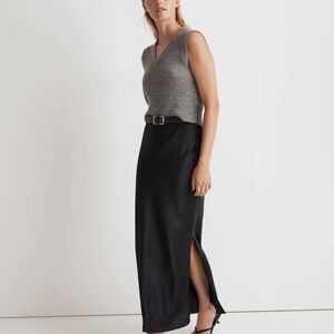 Madewell Satin Maxi Slip Skirt